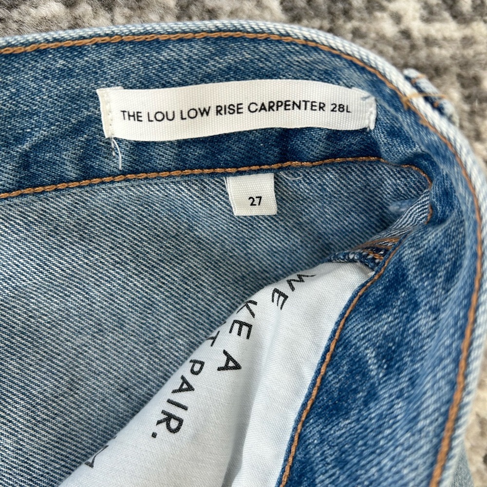Denim Forum Light Blue High-Rise Carpenter Jeans - Picture 12 of 12